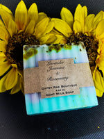 Ladda upp bild till gallerivisning, Lavender, Jasmine and Rosemary Goat Milk Bar Soap Organic - Gypsy Rae Boutique

