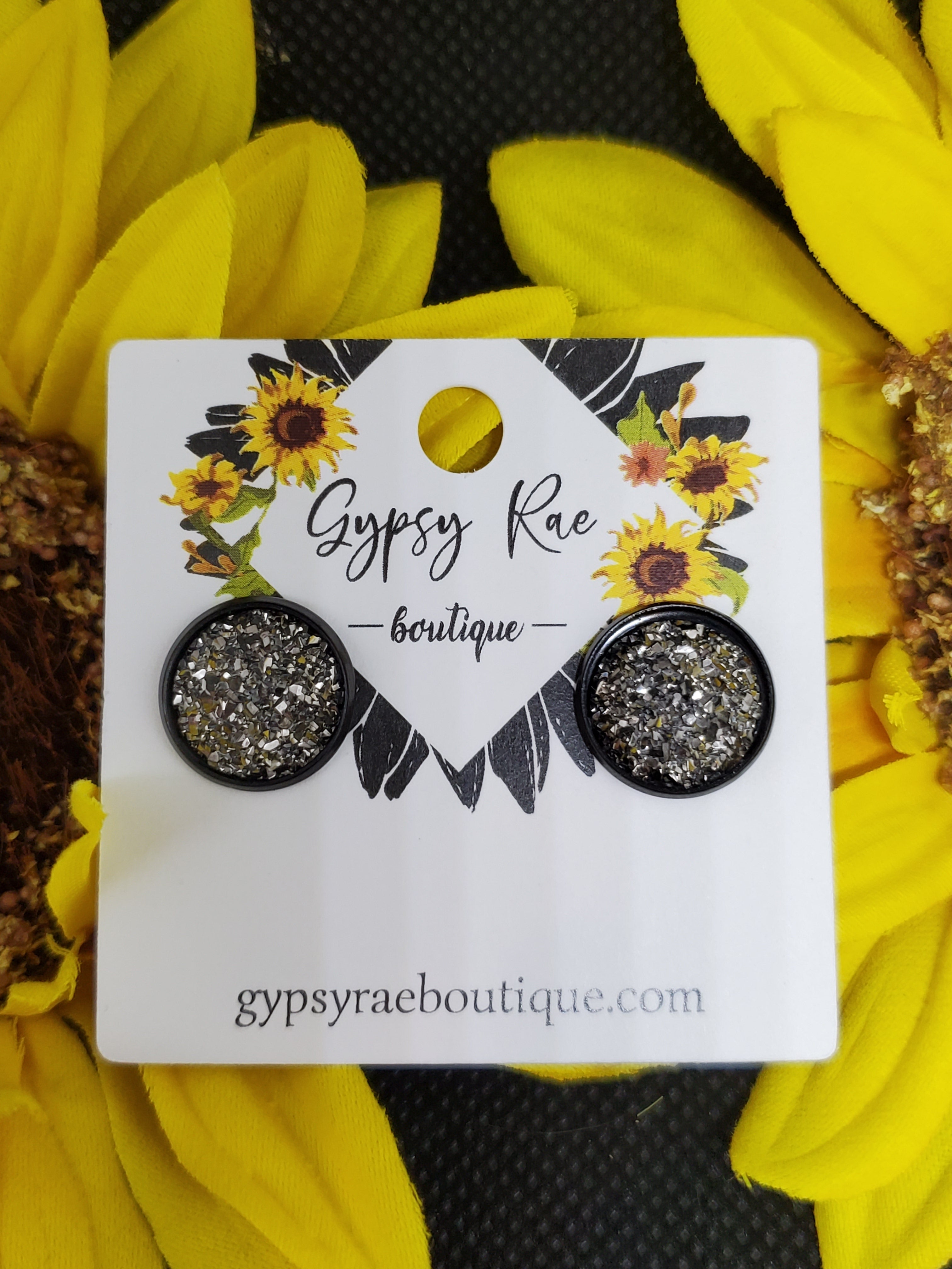 Druzy Stud Earrings - Gypsy Rae Boutique