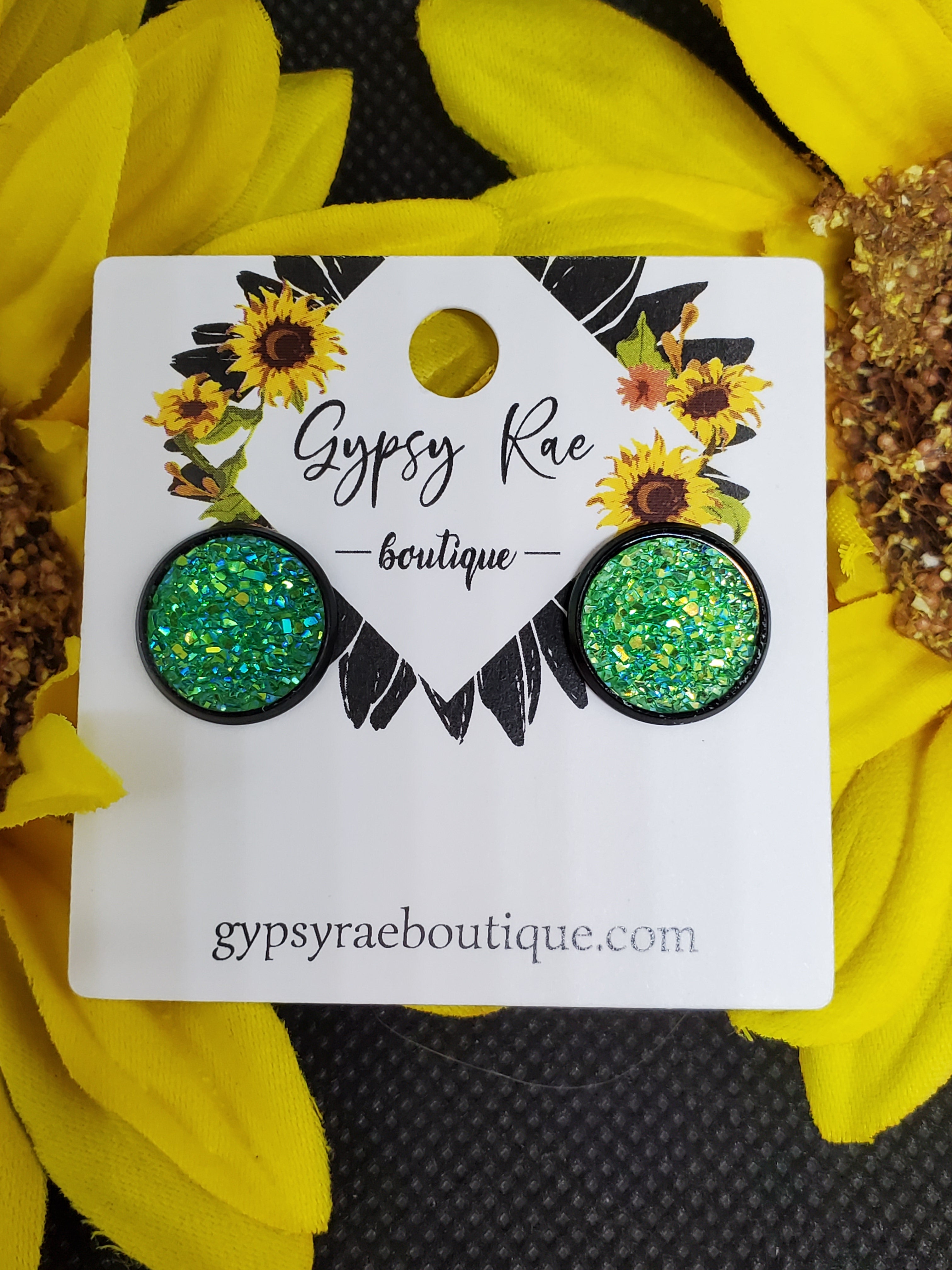 Druzy Stud Earrings - Gypsy Rae Boutique