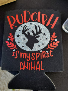 Rudolph Christmas Koozie - Gypsy Rae Boutique