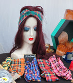 Kép betöltése a galériamegjelenítőbe: Multi Color Plaid Headbands - Gypsy Rae Boutique
