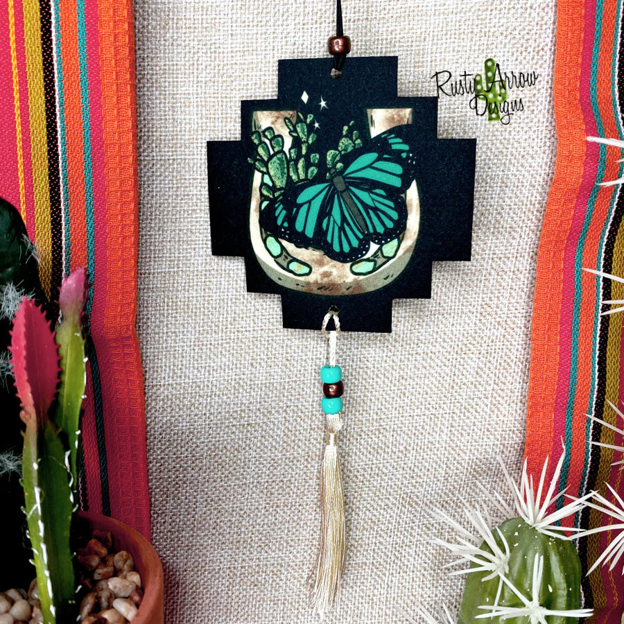 Aztec Shape Tassel Butterfly Horseshoe - Gypsy Rae Boutique, LLC