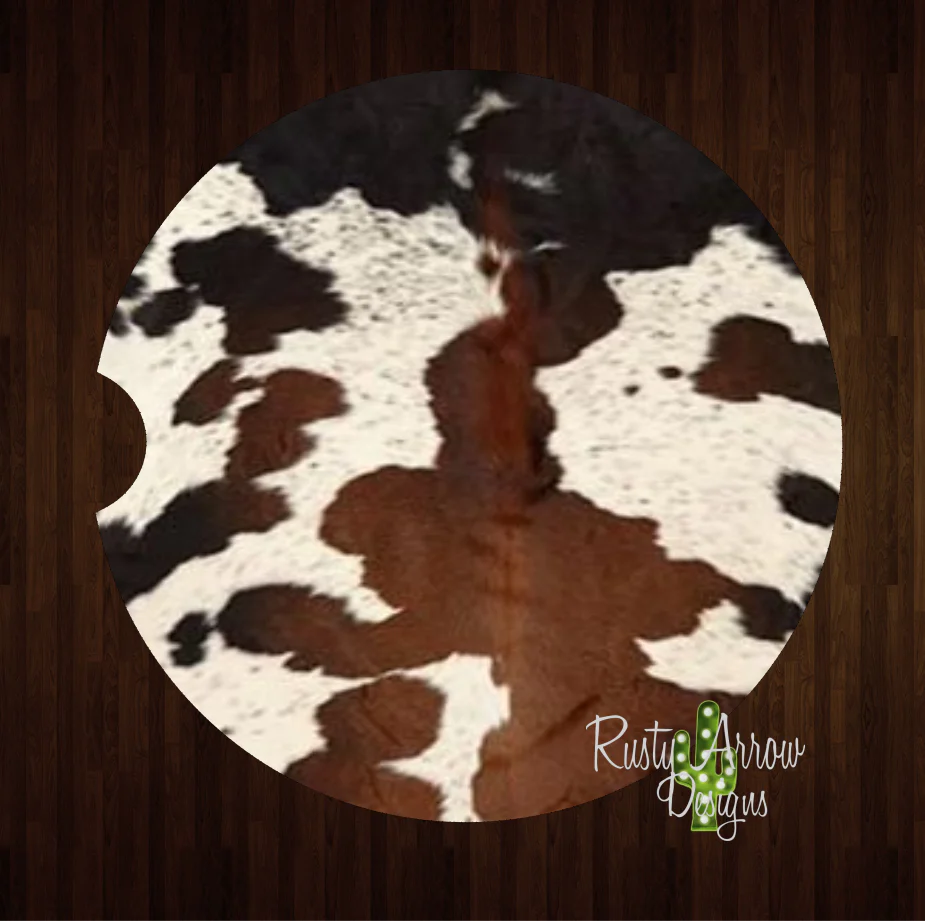 Cowprint Car Coaster - Gypsy Rae Boutique, LLC