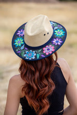 Load image into Gallery viewer, Floral Hand Embroidered Hat - Gypsy Rae Boutique, LLC

