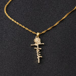 Carregar imagem no visualizador da galeria, Sunflower Cross Necklace - Gypsy Rae Boutique, LLC
