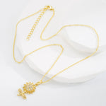 Cargar imagen en el visor de la galería, Copper Sunflower Diamond Necklace - Gypsy Rae Boutique, LLC
