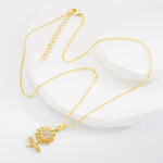 Ladda upp bild till gallerivisning, Copper Sunflower Diamond Necklace - Gypsy Rae Boutique, LLC
