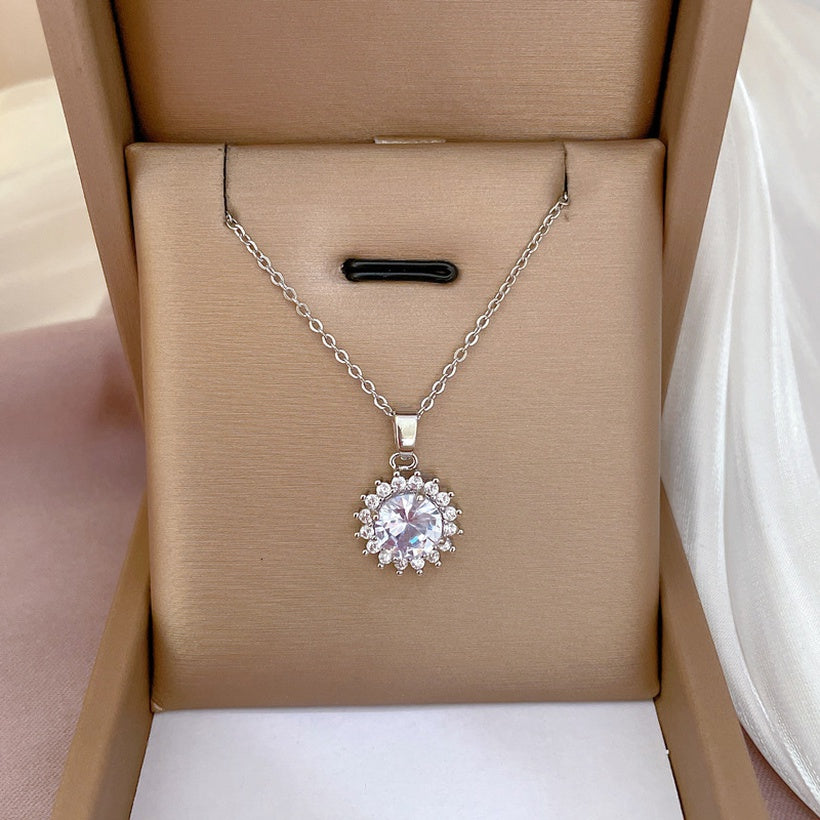 Sunflower sales diamond pendant