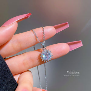 Diamond Sunflower Necklace - Gypsy Rae Boutique, LLC