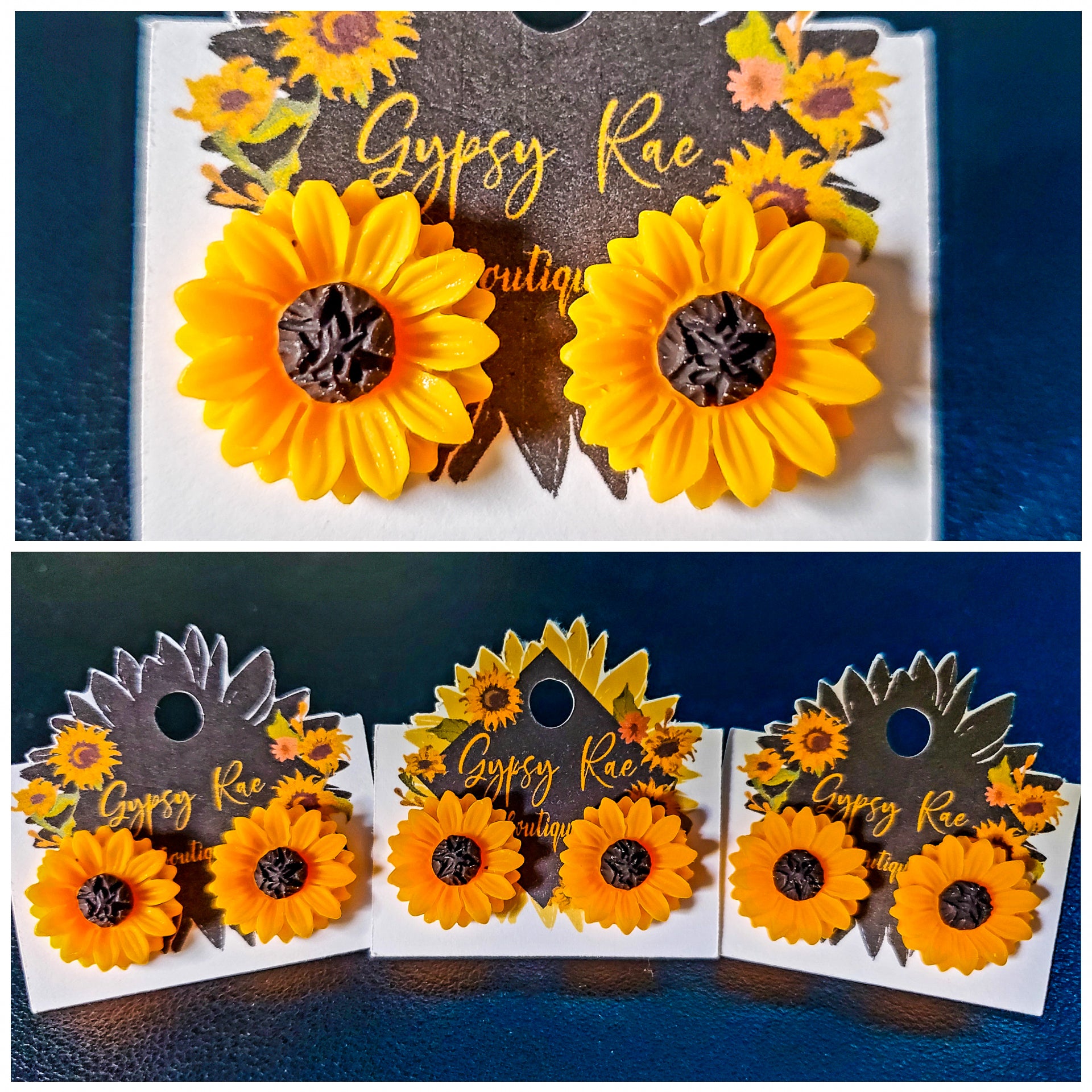 Sunflower Stud Earrings - Gypsy Rae Boutique