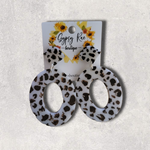 Load image into Gallery viewer, Cowprint Resin Earrings - Gypsy Rae Boutique, LLC

