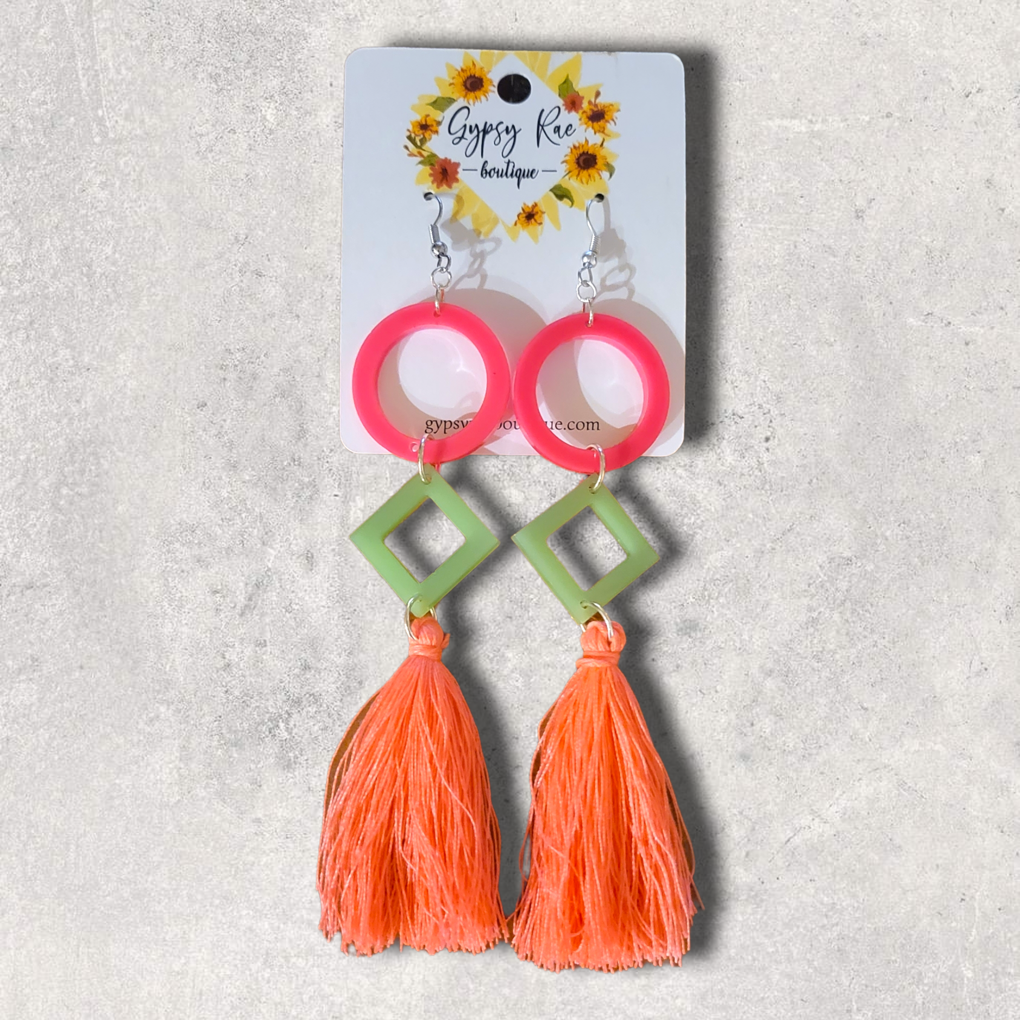 Tassel Resin Earrings - Gypsy Rae Boutique, LLC