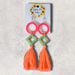 Load image into Gallery viewer, Tassel Resin Earrings - Gypsy Rae Boutique, LLC
