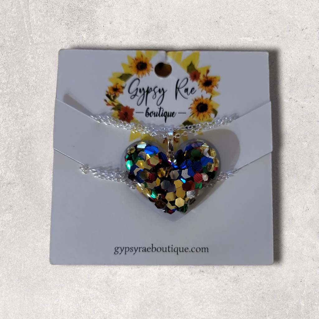 Heart Resin Necklaces - Gypsy Rae Boutique, LLC