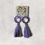 Load image into Gallery viewer, Tassel Resin Earrings - Gypsy Rae Boutique, LLC
