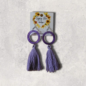 Tassel Resin Earrings - Gypsy Rae Boutique, LLC