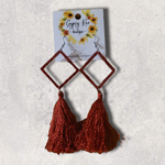 Load image into Gallery viewer, Tassel Resin Earrings - Gypsy Rae Boutique, LLC
