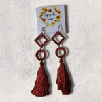 Load image into Gallery viewer, Tassel Resin Earrings - Gypsy Rae Boutique, LLC
