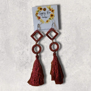 Tassel Resin Earrings - Gypsy Rae Boutique, LLC