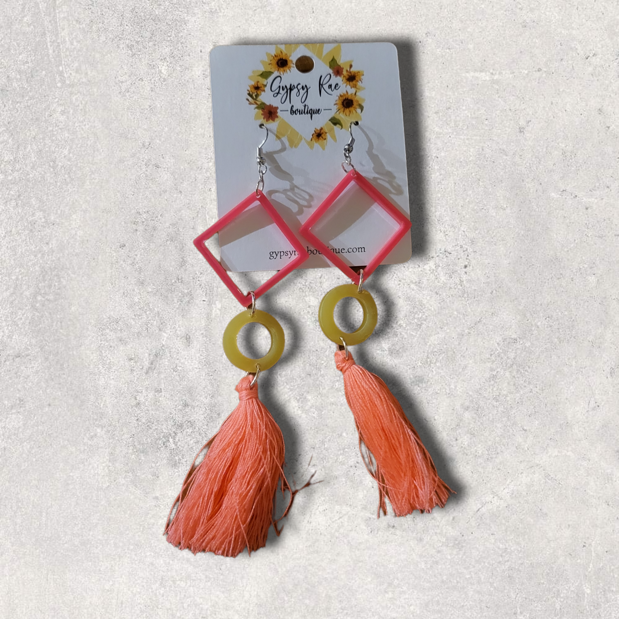 Tassel Resin Earrings - Gypsy Rae Boutique, LLC