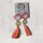 Load image into Gallery viewer, Tassel Resin Earrings - Gypsy Rae Boutique, LLC
