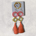 Load image into Gallery viewer, Tassel Resin Earrings - Gypsy Rae Boutique, LLC
