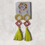 Load image into Gallery viewer, Tassel Resin Earrings - Gypsy Rae Boutique, LLC
