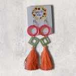 Load image into Gallery viewer, Tassel Resin Earrings - Gypsy Rae Boutique, LLC
