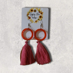 Load image into Gallery viewer, Tassel Resin Earrings - Gypsy Rae Boutique, LLC
