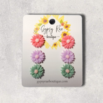Charger l&#39;image dans la galerie, Flower Stud Resin Earrings - Gypsy Rae Boutique, LLC
