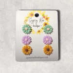 Ladda upp bild till gallerivisning, Flower Stud Resin Earrings - Gypsy Rae Boutique, LLC
