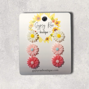 Flower Stud Resin Earrings - Gypsy Rae Boutique, LLC