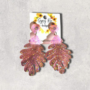 Leaf Resin Earrings - Gypsy Rae Boutique, LLC