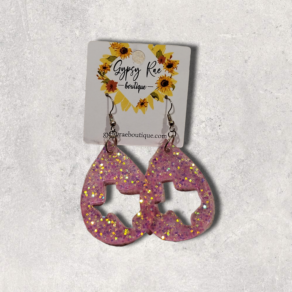 Texas Teardrop Resin Earrings - Gypsy Rae Boutique, LLC