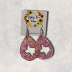 Load image into Gallery viewer, Texas Teardrop Resin Earrings - Gypsy Rae Boutique, LLC
