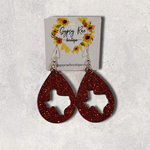 Load image into Gallery viewer, Texas Teardrop Resin Earrings - Gypsy Rae Boutique, LLC
