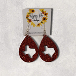 Ladda upp bild till gallerivisning, Texas Teardrop Resin Earrings - Gypsy Rae Boutique, LLC
