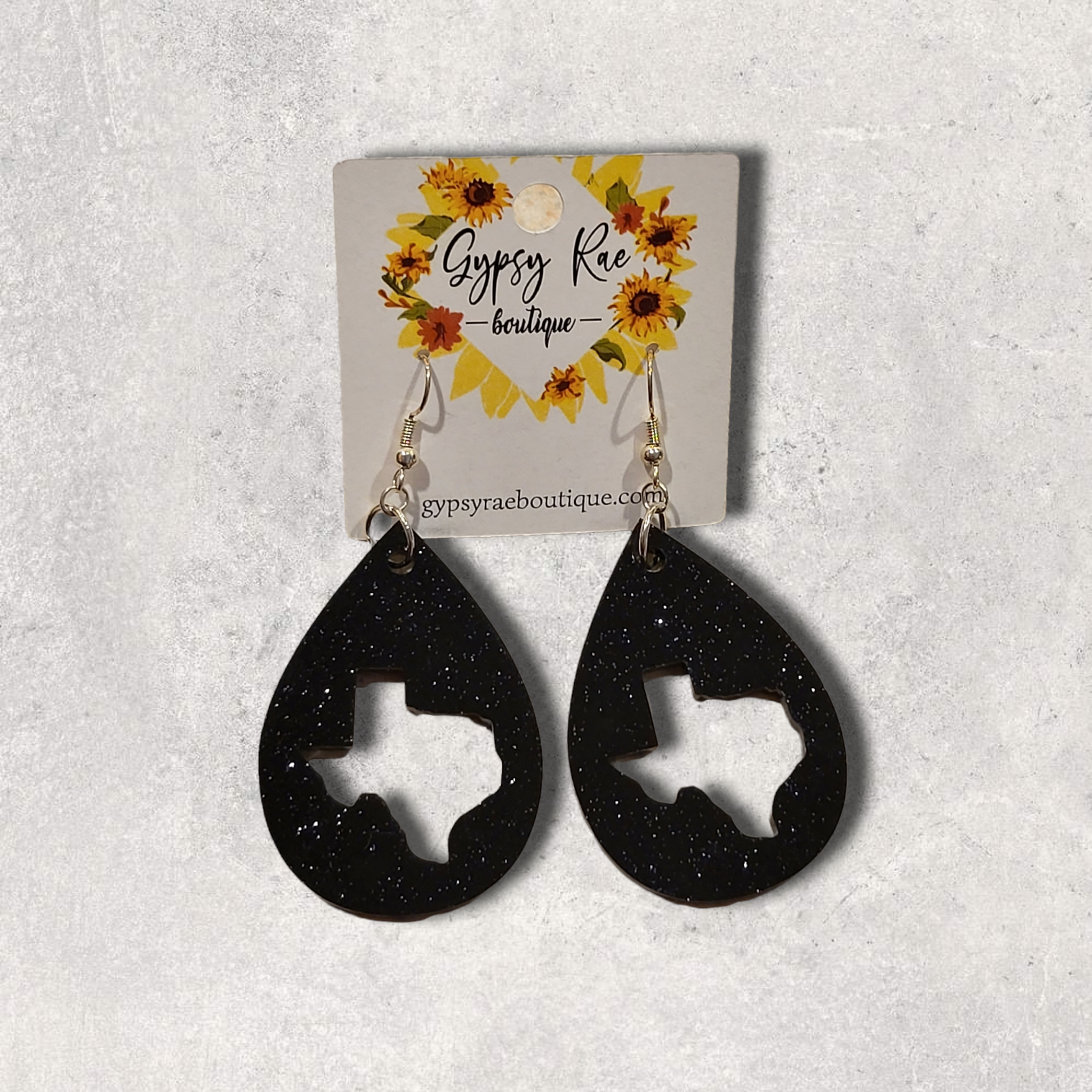 Texas Teardrop Resin Earrings - Gypsy Rae Boutique, LLC