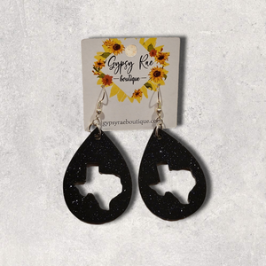 Texas Teardrop Resin Earrings - Gypsy Rae Boutique, LLC