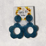 Load image into Gallery viewer, Flower Resin Statement Earrings - Gypsy Rae Boutique, LLC
