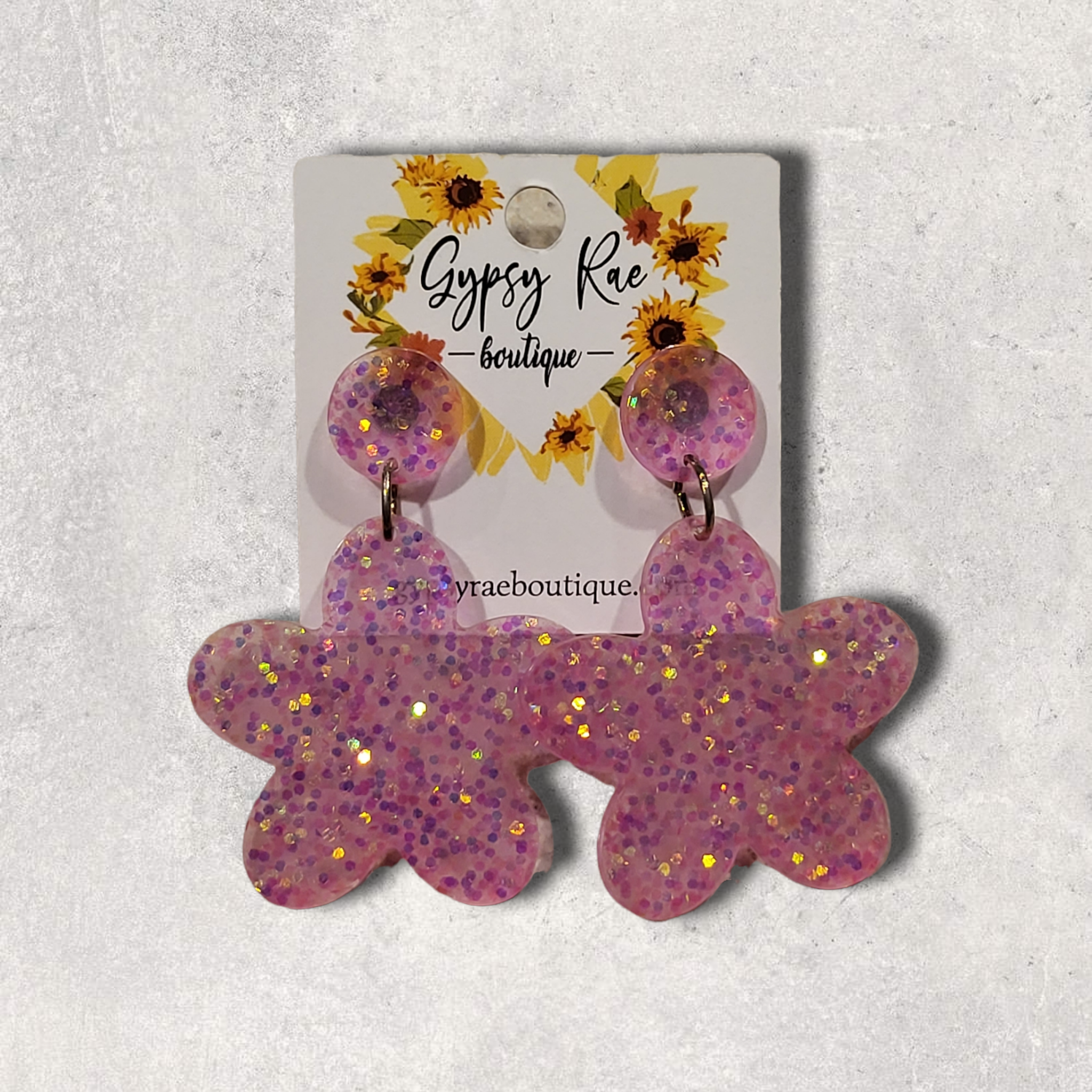 Flower Resin Statement Earrings - Gypsy Rae Boutique, LLC