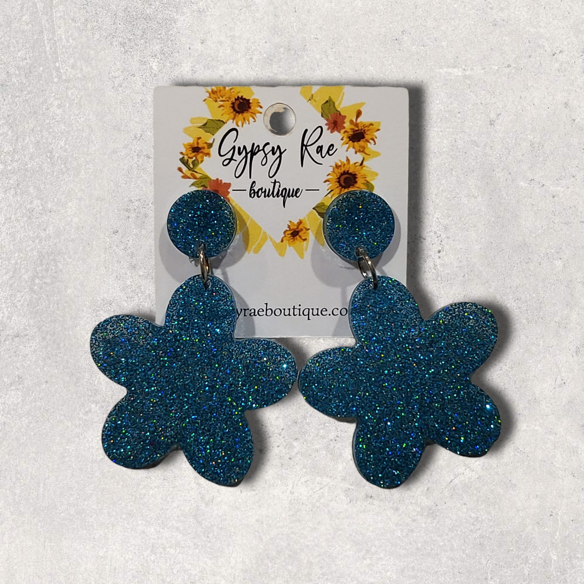 Flower Resin Statement Earrings - Gypsy Rae Boutique, LLC