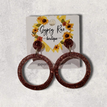 Ladda upp bild till gallerivisning, Round Small Open Statement Earrings - Gypsy Rae Boutique, LLC
