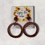 Load image into Gallery viewer, Round Small Open Statement Earrings - Gypsy Rae Boutique, LLC
