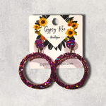 Ladda upp bild till gallerivisning, Round Small Open Statement Earrings - Gypsy Rae Boutique, LLC
