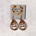 Kép betöltése a galériamegjelenítőbe: Heart Teardrop Resin Earrings - Gypsy Rae Boutique, LLC
