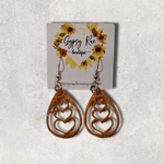 Cargar imagen en el visor de la galería, Heart Teardrop Resin Earrings - Gypsy Rae Boutique, LLC
