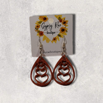 Cargar imagen en el visor de la galería, Heart Teardrop Resin Earrings - Gypsy Rae Boutique, LLC
