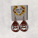 Carregar imagem no visualizador da galeria, Heart Teardrop Resin Earrings - Gypsy Rae Boutique, LLC
