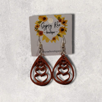 Load image into Gallery viewer, Heart Teardrop Resin Earrings - Gypsy Rae Boutique, LLC
